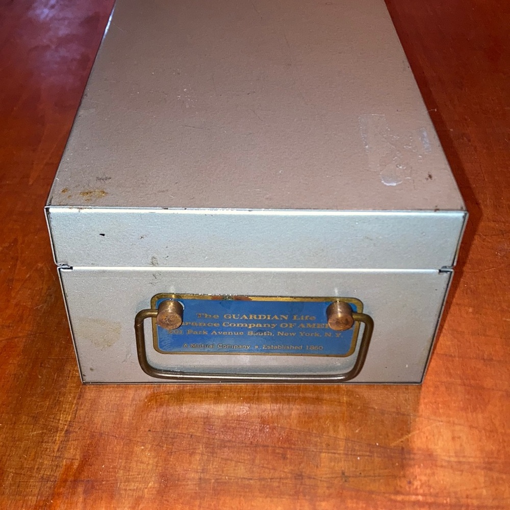 Rare Metal Combination Strongbox Safe Bank Box Vintage
